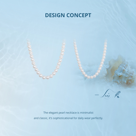 Colier argint cu perle de 8 mm [9]