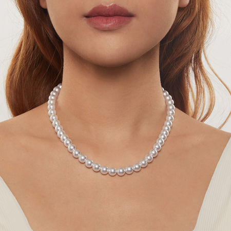 Colier argint cu perle de 8 mm [5]