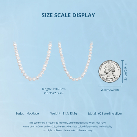 Colier argint cu perle de 8 mm [13]