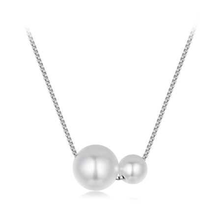 Colier argint cu perlute