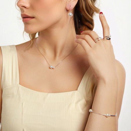 Colier argint cu perlute [6]