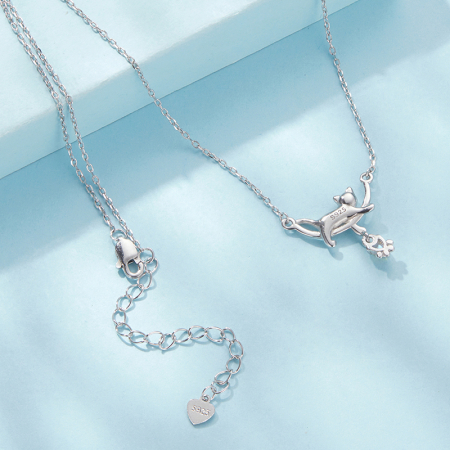 Colier argint cu pisicute si piatra lunii [6]