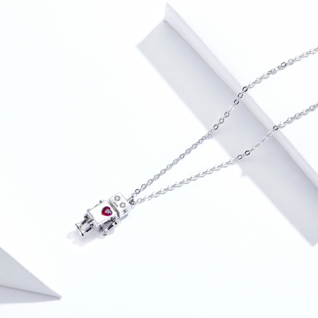Colier argint cu robotel amorezat [5]