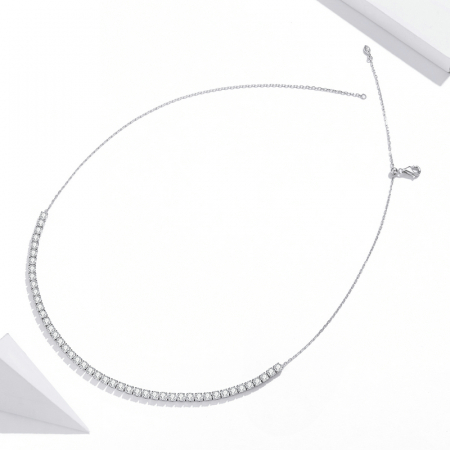 Colier argint tenis reglabil cu zirconii Shining Choker [7]