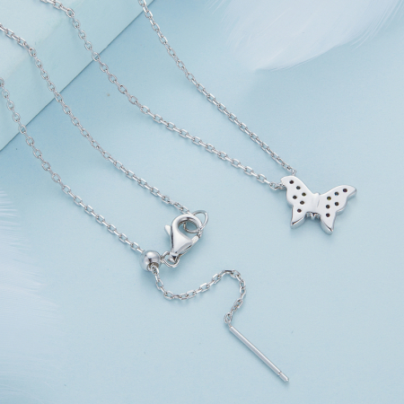 Colier argint fluturas colorat [3]