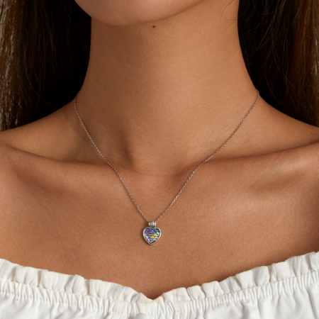 Colier argint inima cu solzi [1]