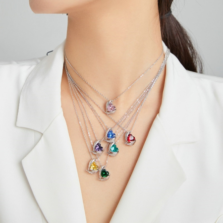 Colier argint inima de inger [1]