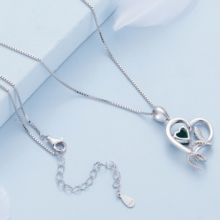 Colier argint inima si sarpe [6]