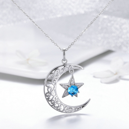 Colier argint Luna si Luceafarul [3]