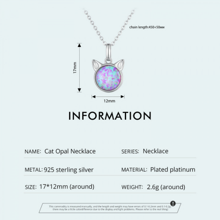 Colier argint pisica opal [10]