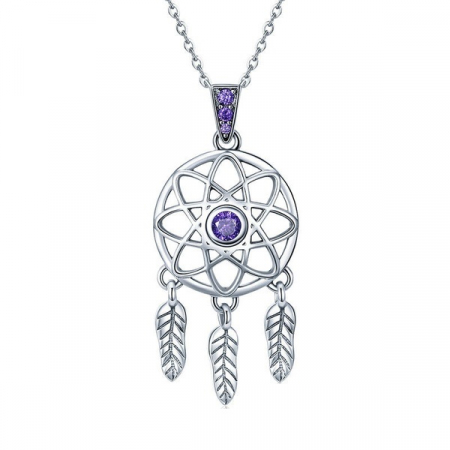 Colier argint reglabil cu Dream Catcher