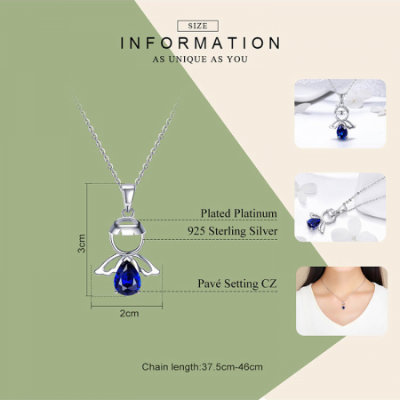 Colier argint reglabil cu ingeras [7]