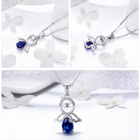 Colier argint reglabil cu ingeras [2]