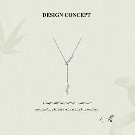 Colier argint sarpe cu zirconii [14]