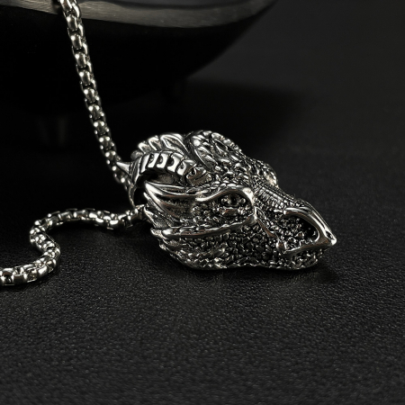 Colier inox cap de dragon [5]