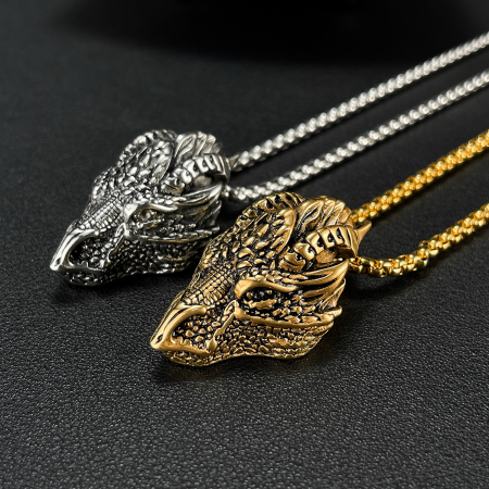 Colier inox cap de dragon [7]