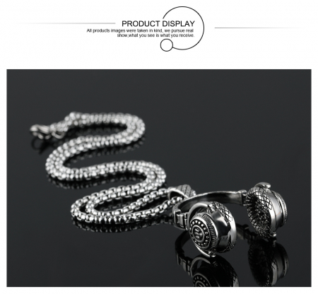 Colier inox casti audio 55 cm [6]