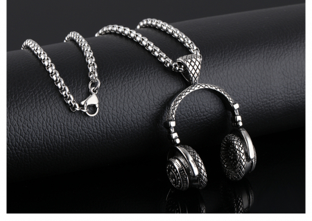 Colier inox casti audio 55 cm [7]
