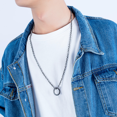 Colier inox Cercul Destinului – Simbol al Timpului și Echilibrului [8]