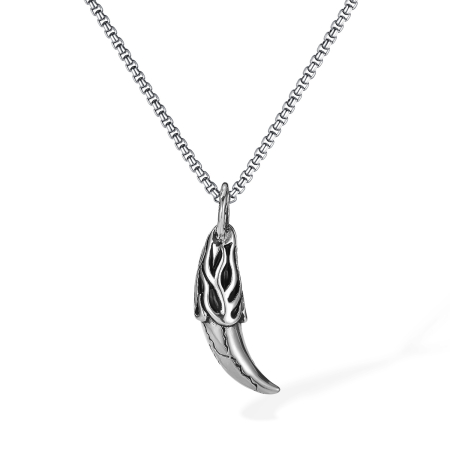 Colier inox Colț Tribal – Simbol al Forței și Instinctului Primar