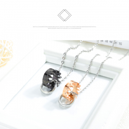 Colier inox coroana 50 cm [4]