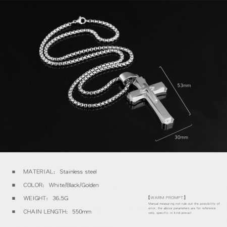 Colier inox cruce 55 cm [4]