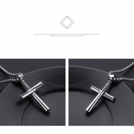 Colier inox cruce 55 cm [4]