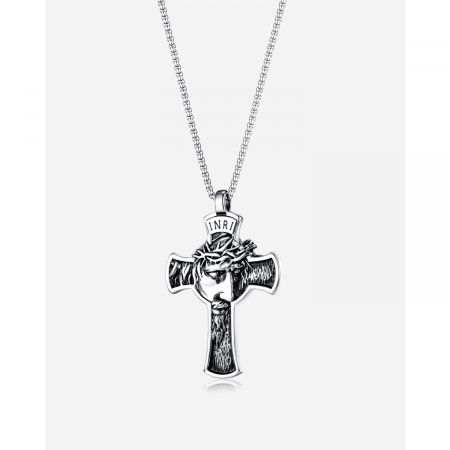 Colier inox cruce cu Isus [15]