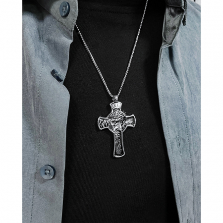 Colier inox cruce cu Isus [13]