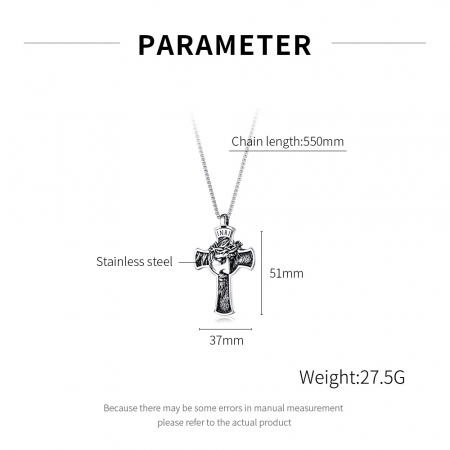 Colier inox cruce cu Isus [6]