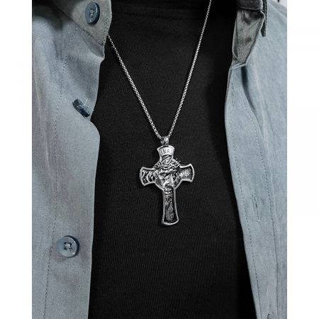Colier inox cruce cu Isus [1]
