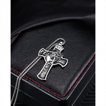 Colier inox cruce cu Isus [10]