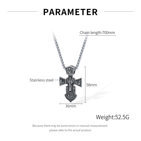 Colier inox  Cruce Ortodoxă – Simbol al Credinței și Protecției [8]