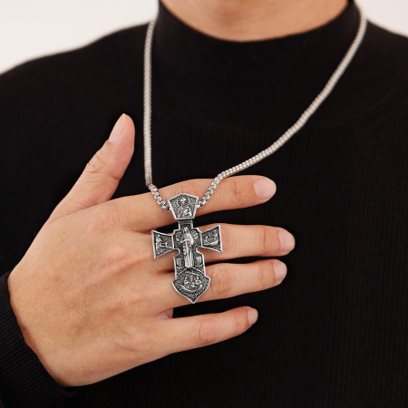 Colier inox  Cruce Ortodoxă – Simbol al Credinței și Protecției [3]