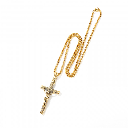 Colier inox crucifix 55 cm [2]