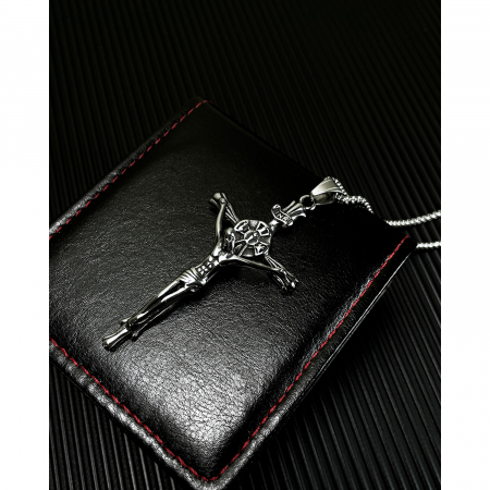 Colier inox crucifix 55 cm [3]