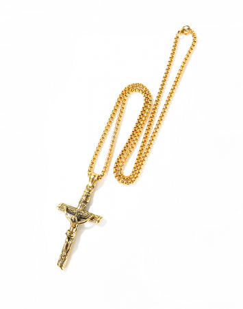 Colier inox crucifix 55 cm [4]