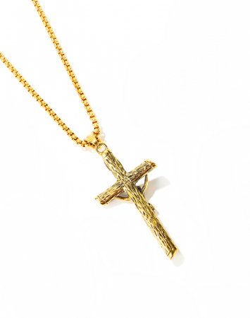 Colier inox crucifix 55 cm [5]