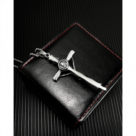 Colier inox crucifix 55 cm [13]