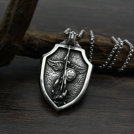 Colier inox cu Arhanghelul Mihail [7]