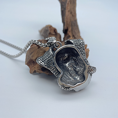 Colier inox cu craniu [4]