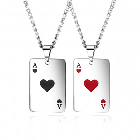 Colier inox Lucky Poker [3]