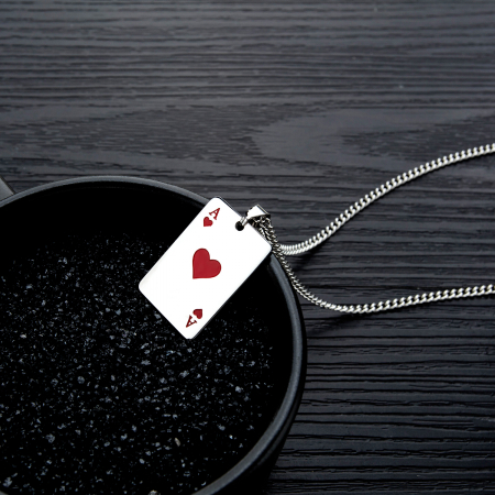 Colier inox Lucky Poker [2]