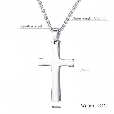 Colier inox cu cruce stilizata [4]
