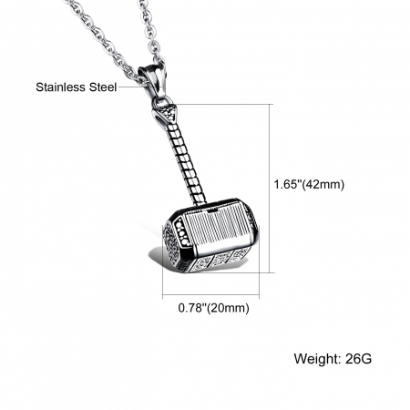 Colier inox cu Ciocanul lui Thor [2]