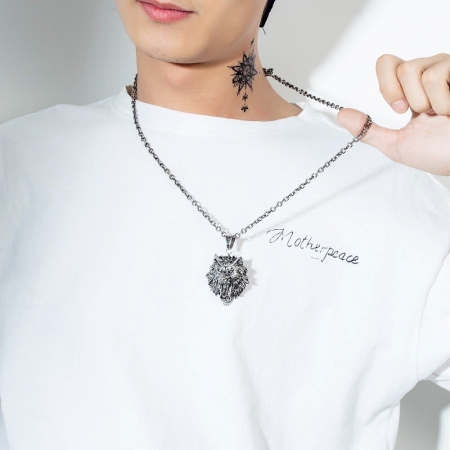 Colier inox cap de lup [2]