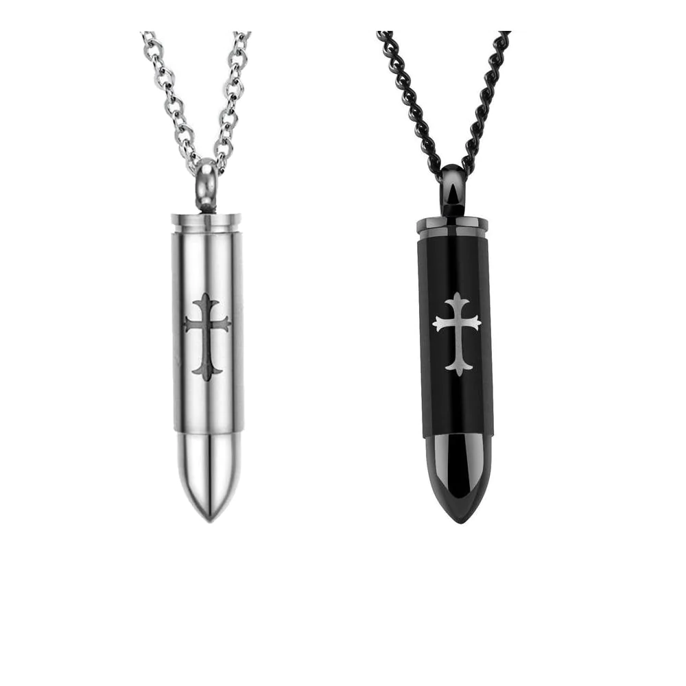 Colier inox cu glont [7]