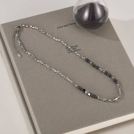 Colier inox cu hematite [13]
