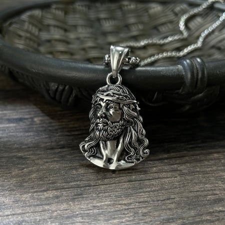 Colier inox cu Isus [2]