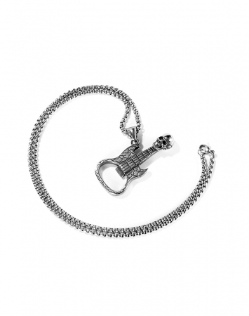 Colier inox cu Chitara si Desfacator Bere [6]